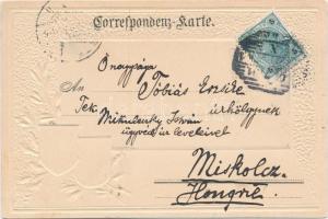 Innsbruck, Maria Theresien Strasse / street, coat of arms, Emb. litho