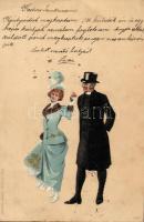 1899 Romantic litho postcard s: Geiger R.