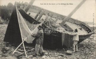 La sechage des filets / French fishermen