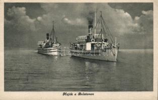 Hajók a Balatonon, a Jókai és a Kisfaludy gőzös / steamships