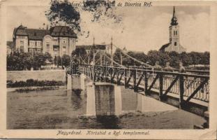 Nagyvárad, Kőrös-híd, Református templom; Sebő Imre kiadása / bridge, church (EB)