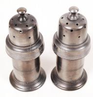 Jelzett francia só-borsszóró, ón, m:9,5 cm