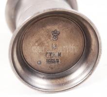 Jelzett francia só-borsszóró, ón, m:9,5 cm