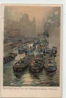 Budapest, Margit híd, Margarethenbrücke, Ottmar Zieher Künstlerpostkarte No. 1932. litho s: Raoul Frank