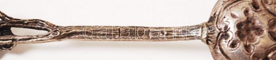 Ezüst (Ag.)desszert  kiskanál (2db), jelzett (835), nettó:15 g(30g), h:12 cm