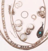 Vegyes ezüst (Ag.) ékszerek, összesen: 66 g
