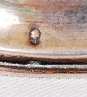 Ezüstözött bronz puttó gyertyatartó ezüst talpon / silvered bronze candle holder on silver plate 13 ...