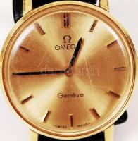 Aranyozott női Omega karóra, szíjjal, müködik