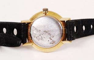 Aranyozott női Omega karóra, szíjjal, müködik