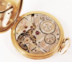 cca 1910 Illinois Watch Co. aranyozott zsebóra erdeti tokjában, nagyon szép állapotban / Gold filled...