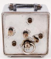 cca 1940 Art deco mechanikus ébresztőóra kétfunkciójú, kétirányú felhúzókarral (óra és vekker) /
Art...