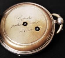 cca 1890 Ezüst (Ag) kulcsos zsebóra szép állapotban / Silver pocket watch in good condition