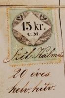 1857 Szél Kálmán, Arany János lányának Juliska későbbi férjének debreceni helvét főtanodai bizonyítv...