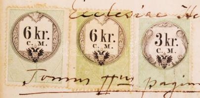 1857 Szél Kálmán, Arany János Juliska lányának későbbi férjének születési anyakönyvi másolata 6+6+3k...