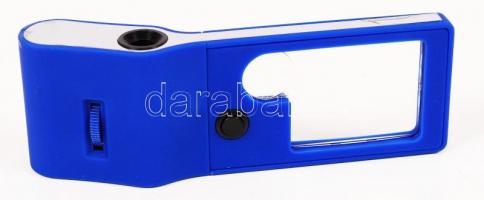 Bontatlan, új nagyító beépített ledes világítással, 55x mini mikrószkóppal, UV lámpával / Magnifier ...