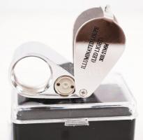 Új, 30x-os LED-es ékszerész nagyító elemmel / New jewellers magnifier with LED