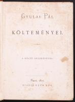 Gyulai Pál költeményei. A költő arczképével.
Pest, 1870. Ráth Mór. 1t. 336p. Első kiadás! Díszesen a...