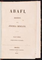 b. Jósika Miklós: Abafi Pest, 1857. Heckenast. Félvászon kötésben