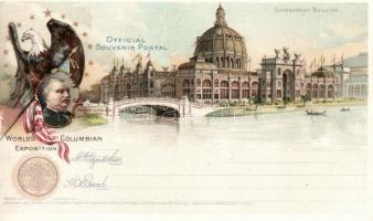 1893 - World&#039;s Columbian Exposition, Chicago - a set of 10 unused lithographic postcards, published by the American Lithographic Company, New York