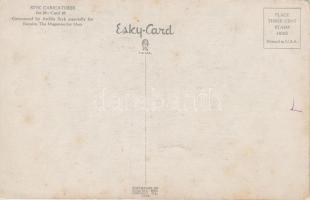 1942 - Szyk Caricatures. A complete set of 6 humourous propaganda postcards; caricatured by Arthur S...