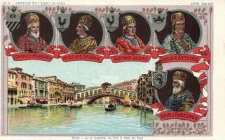 Venezia - Ed I Suoi 120 Dogi / The doges of Venice; a set of 24 unused lithographic postcards