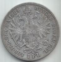 Ausztria 1884. 1Fl Ag "Ferenc József" T:3 Austria 1884. 1 Florin Ag "Franz Joseph" C:F  Krause KM#2222