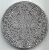 Ausztria 1884. 1Fl Ag "Ferenc József" T:3 Austria 1884. 1 Florin Ag "Franz Joseph" C:F  Krause KM#2222