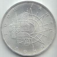 NSZK 1989D 10M Ag "2000 éves Bonn" T:2 GFR 1989D 10 Mark Ag "2000th Anniversary of Bonn" C:XF Krause KM#172