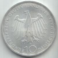 NSZK 1989D 10M Ag "2000 éves Bonn" T:2
GFR 1989D 10 Mark Ag "2000th Anniversary of Bo...