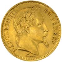 Franciaország / II. Császárság 1867A 20Fr Au  "III. Napóleon" Párizs (6.42g/0.900) T:2 France / Second Empire 1867A 20 Francs Au "Napoleon III" Paris (6.42g/0.900) C:XF