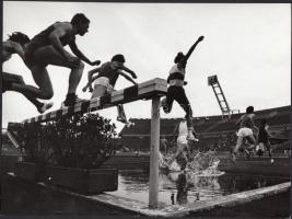 1974 Farkas József: Atlétikai bajnokság, jelzetlen; bemutatva a Magyarország ma című fotókiállításon 1975-ben, a Magyar Munkásmozgalmi Múzeumban; 18x24 cm