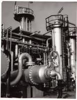 1975 Ifj. Rácz Endre: A szőnyi olajfinomító, jelzetlen; bemutatva a Magyarország ma című fotókiállításon, a Magyar Munkásmozgalmi Múzeumban; publikálva a kiállítás katalógusában; 23x18 cm