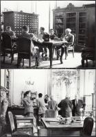 cca 1930-1940 Fővárosi Szabó Ervin Könyvtár termei és olvasói, eredeti negatívokról készült későbbi nagyítások, 4 db, 12x17 cm