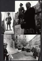 1936 Harry Hill Bandholtz (1864 - 1925) amerikai tábornok, az első világháború után az amerikai katonai misszió parancsnoka volt Magyarországon. Szobrának avatásán készült eredeti felvételek későbbi nagyításokon, 3 db fotó, 7x11 és 13x18 cm-es méretekben