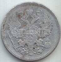 Oroszország 1872. 20k Ag "II. Miklós" T:3 Russia 1872. 20 Kopeks Ag "Nicolas II" C:F Krause Y#22a.1