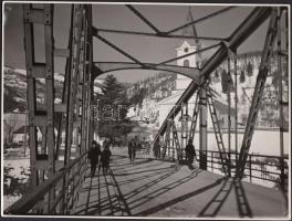 cca 1940 Ukrajna, Kárpátalja, Rahó, Tisza híd, 18x23 cm