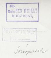 1930-1940 Eke Mihály: Sárospataki vár, vintage fotó, pecséttel jelzett, 17x23 cm