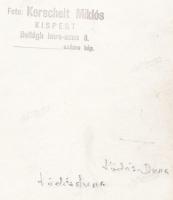 cca 1940 Korschelt Miklós (1900-1982): Ködös Duna gőzhajóval, vintage fotóművészeti alkotás, pecsétt...