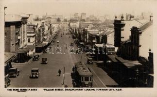 Darlinghurst William street, tram, automobiles