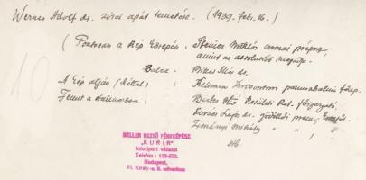 1939 Beller Rezső: Dr. Wermes Adolf zirci apát temetése, vintage riportfotó, feliratozva, pecséttel ...