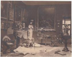 cca 1900-1920 Ismeretlen kastély művészeti szalonja, 17x21 cm