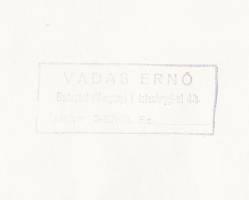 1953 Vadas Ernő: Egy négyevezős versenyhajó legénységéről,vintage fotó, pecséttel jelzett, 17x23 cm