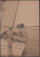 1927 Ismeretlen szerző: Velencei vitorlás, jelzetlen fotóművészeti alkotás, 23x16 cm