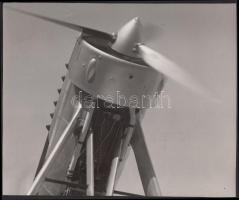 cca 1930-1940 Savoya Marchetti S 55.x olasz gyártmányú repülőcsónak motorja, 15x19 cm