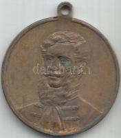 1902. "Kossuth Lajos 1802-1902" születésének 100. évfordulójára Br emlékérem (30mm) T:2