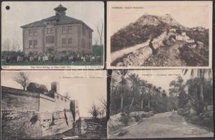 40 db RÉGI külföldi városképes lap néhány motívum lappal, köztük több lyukasztott képeslap / 40 old foreign postcards, including some motive cards, including more punched postcards