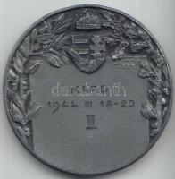 Sződy Szilárd (1878-1939) 1923. "Magyar Egyetemi és Főiskolai Sportegyletek Orsz. Központja - 1907" fém díjérem (40mm) T:2-