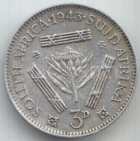 Dél-Afrika 1943. 3P Ag "VI. György" T:2
South Africa 1943. 3 Pence Ag "Geroge VI"...