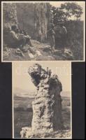 cca 1930-1940 Hegymászók, 2 db fotó, 12x17 cm