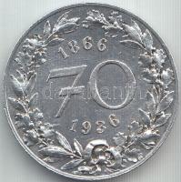 Ausztria/Bécs 1936. "70. éves a J. Chrystoph Bankház" Ag emlékérem (6.78g/0.800/25mm) T:2 Austria/Vienna 1936. "70th Anniversary - J. Chrystoph Banking House" Ag commemorative medal (6.78g/0.800/25mm) C:XF